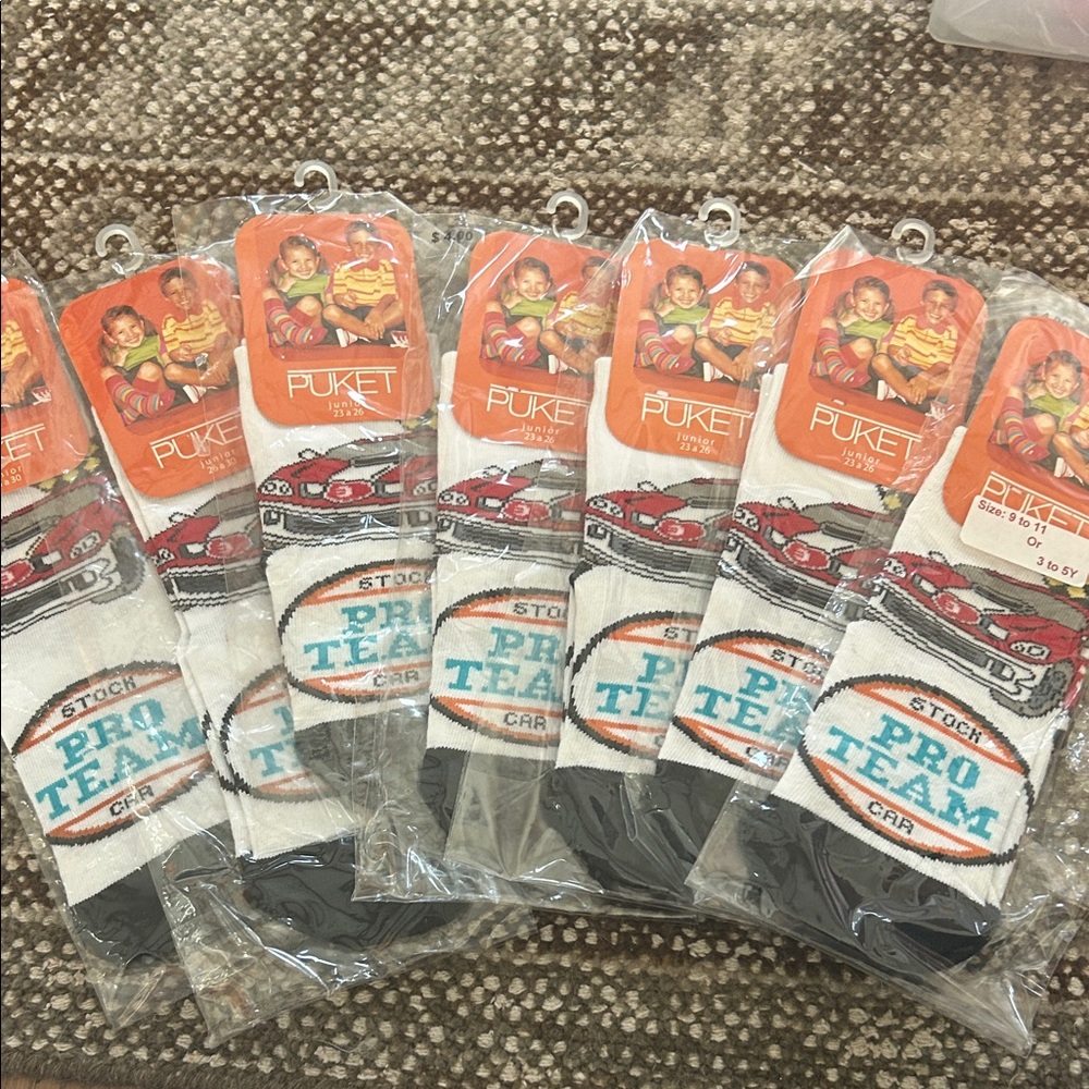 Puket Kids Pro Team Car Socks 7 pairs